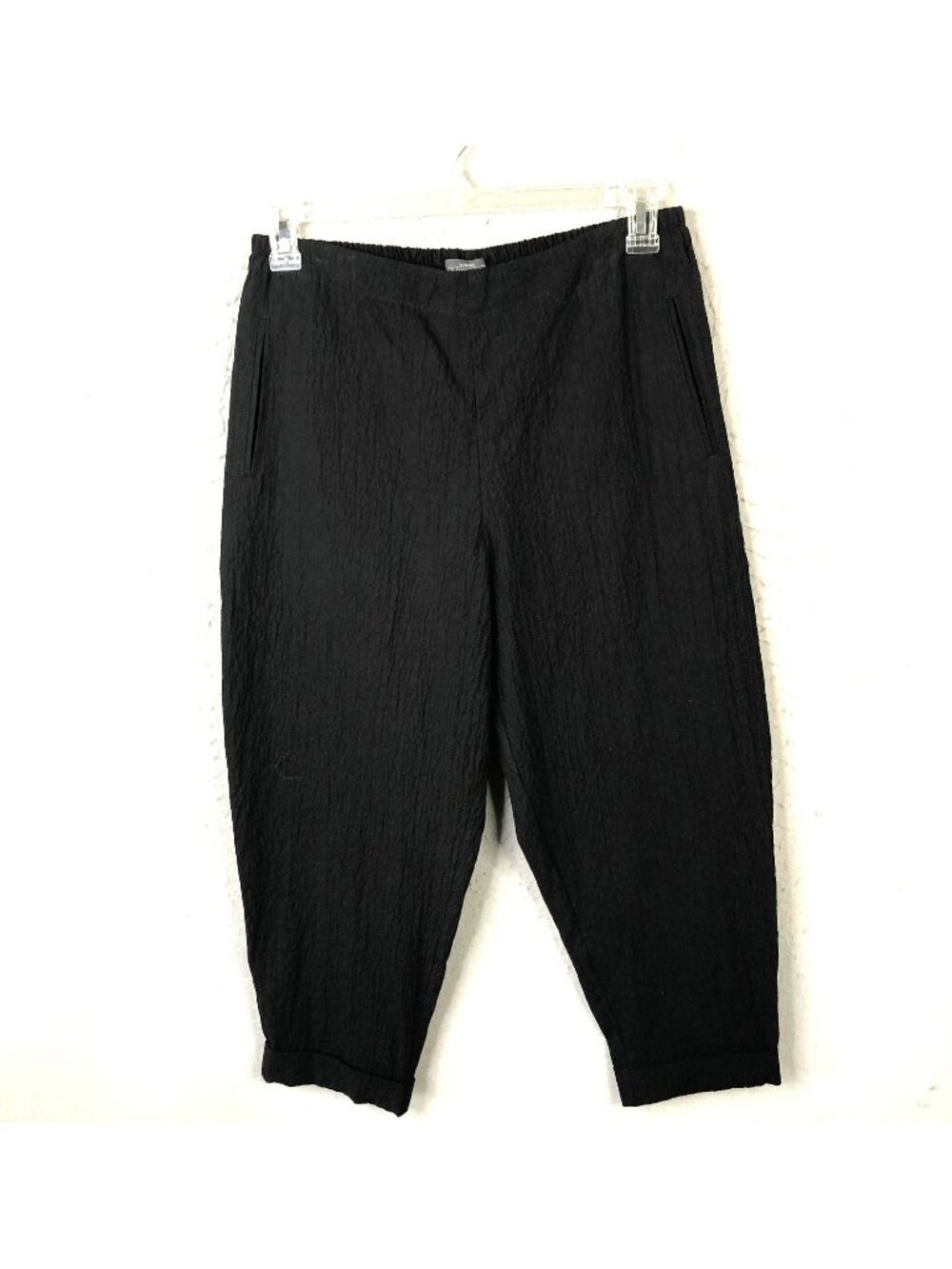 Elemente Clemente Pants Womens Medium Black Cropped Organic Cotton Tapered Eco